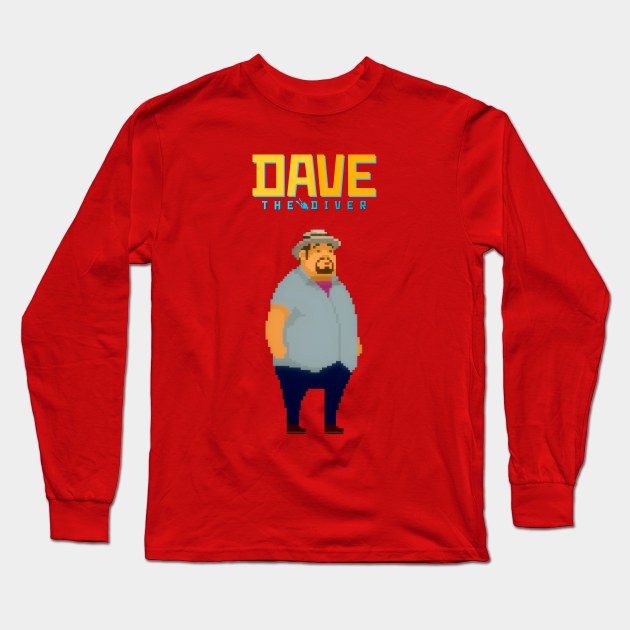 DAVE the diver Fan Art Long Sleeve T-Shirt by Buff Geeks Art